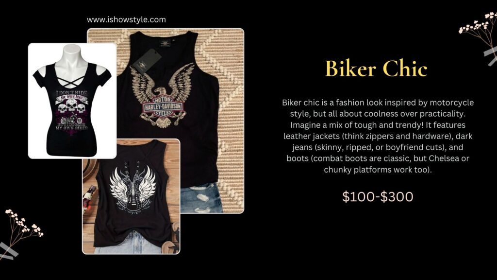 Biker Chic Summer outfit Price 